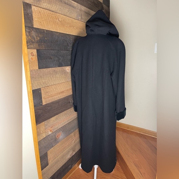 Vintage Herman Kay Wool Velvet Long Winter Outdoors Y2K Coat Size 14 - Picture 2 of 8